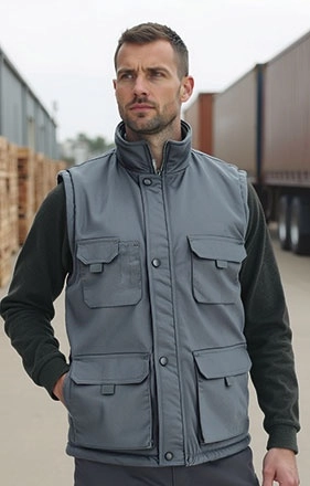 Immagine Gilet da lavoro multitasche TRUMAN Val | POL65%,COT35% | 280 g/m2 personalizzato con stampa o ricamo