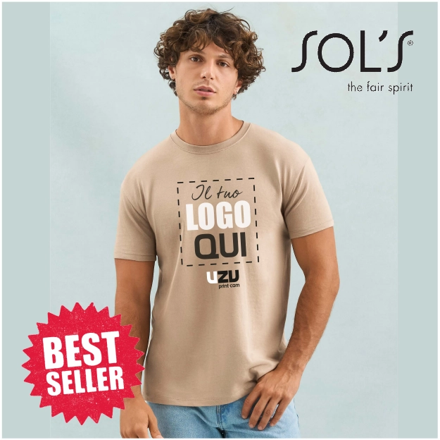 Immagine T-shirt Uomo Regent SOL'S | 100% Cotone | 150gr personalizzata con stampa o ricamo