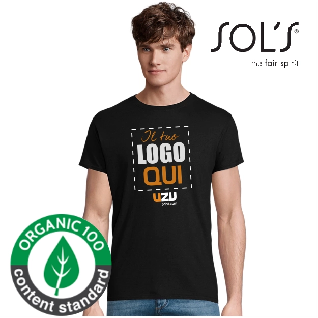 Immagine T-shirt Sols Organica EPIC | 100% cotone | 140gr personalizzata con stampa o ricamo