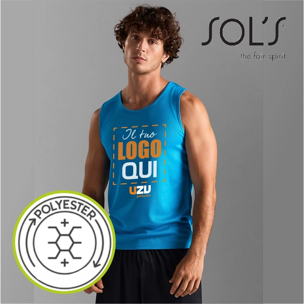 Immagine Canotta Sols uomo SPORTY TT | 100% pol | 140 gr