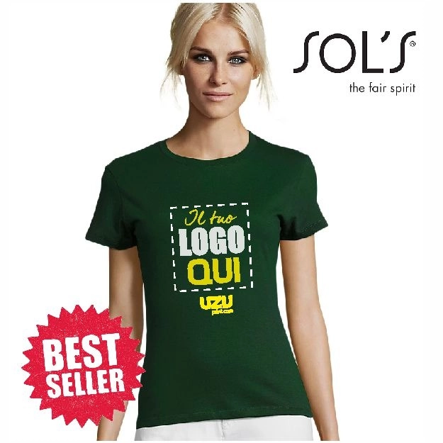 Immagine T-shirt donna REGENT | 100% cotone | 150 gr personalizzata con stampa o ricamo