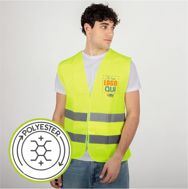 Immagine Gilet Alta Visibilità SAFETY JACKET | 100% poliestere | personalizzato con stampa 
