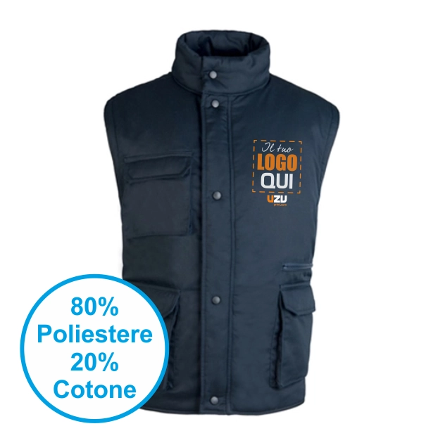 Immagine Gilet Imbottito MADRID | 80% pol, 20% cot | personalizzato con stampa o ricamo