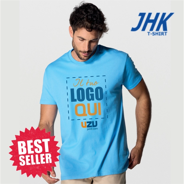 Immagine Maglietta Uomo JHK personalizzata con Stampa del Tuo Logo