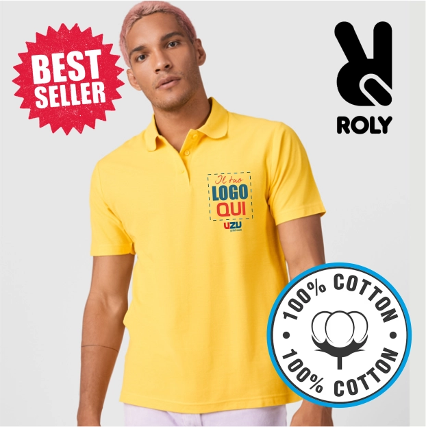 Immagine Polo Roly AUSTRAL | 100% cotone piqué | Peso:180 g/m² personalizzata con stampa o ricamo