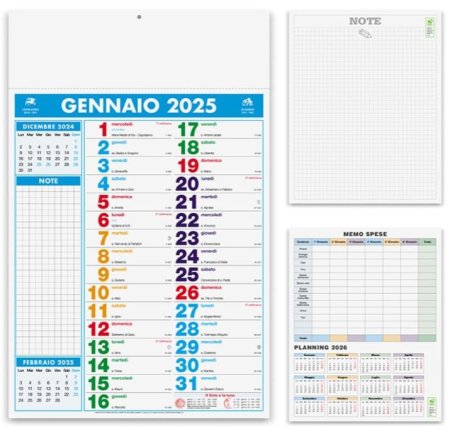 CALENDARIO MULTICOLOR NOTES