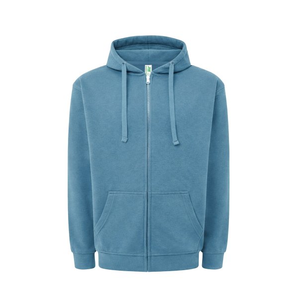 Immagine Felpa JHK Leggera Cappuccio e Zip | 60% COT+40% POL | 240 gr/m2 personalizzata con stampa o ricamo
