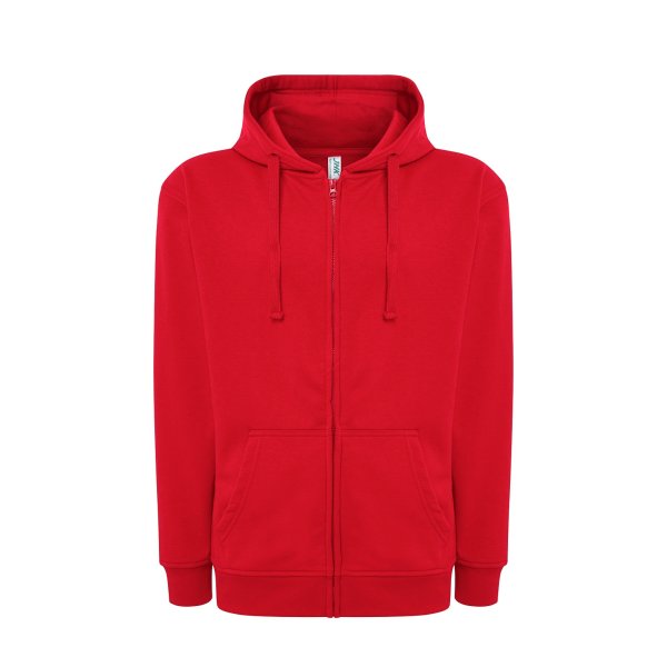 Immagine Felpa JHK Leggera Cappuccio e Zip | 60% COT+40% POL | 240 gr/m2 personalizzata con stampa o ricamo
