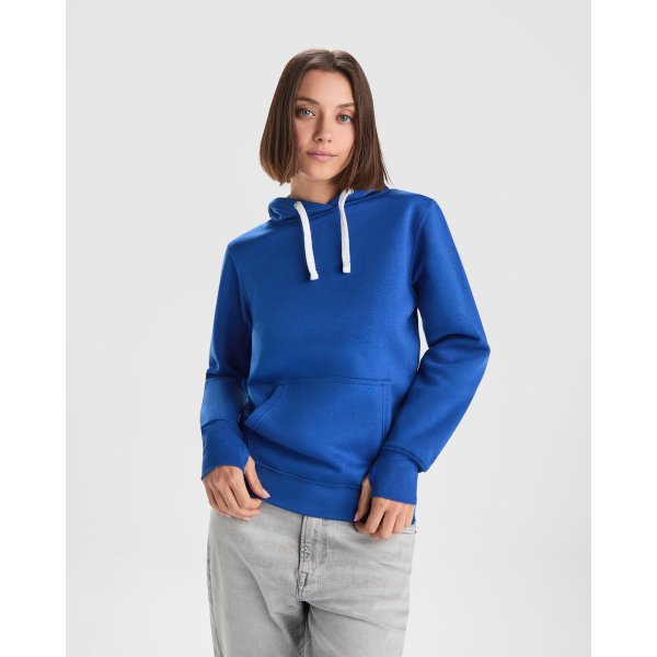 Felpa Cappuccio URBAN WOMAN Roly | 50% cot+50% pol | 280 gr personalizzata con stampa o ricamo