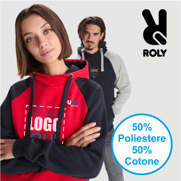 Felpa Cappuccio BADET Roly | 50% cot/ 50% pol | 280 g/m².