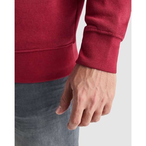 Immagine Felpa mezza cerniera ANETO Roly | 50% cot+50% pol | 280 gr personalizzata con stampa o ricamo