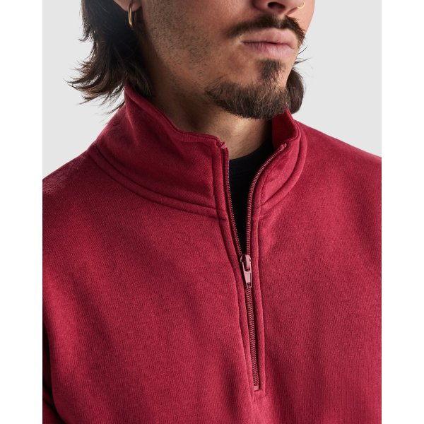 Immagine Felpa mezza cerniera ANETO Roly | 50% cot+50% pol | 280 gr personalizzata con stampa o ricamo