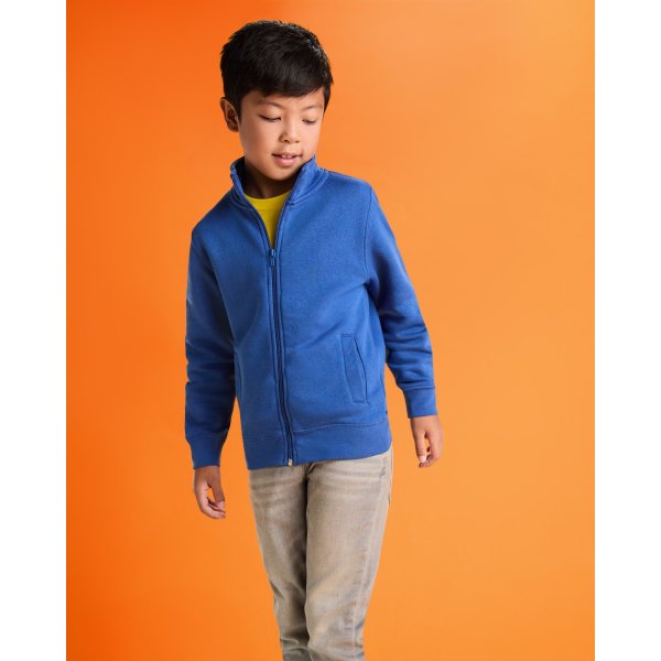 Immagine Felpa collo alto zip ULAN Kids Roly | 50% cot+50% pol | 280 gr personalizzata con stampa o ricamo