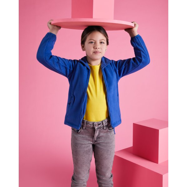 Felpa collo alto zip ARTIC HOMBRE Kids Roly | 100% pol. | 300 gr personalizzata con stampa o ricamo