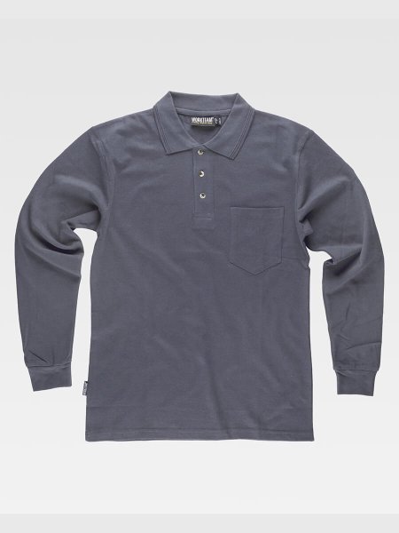 POLO MANICA LUNGA CON TASCHINO