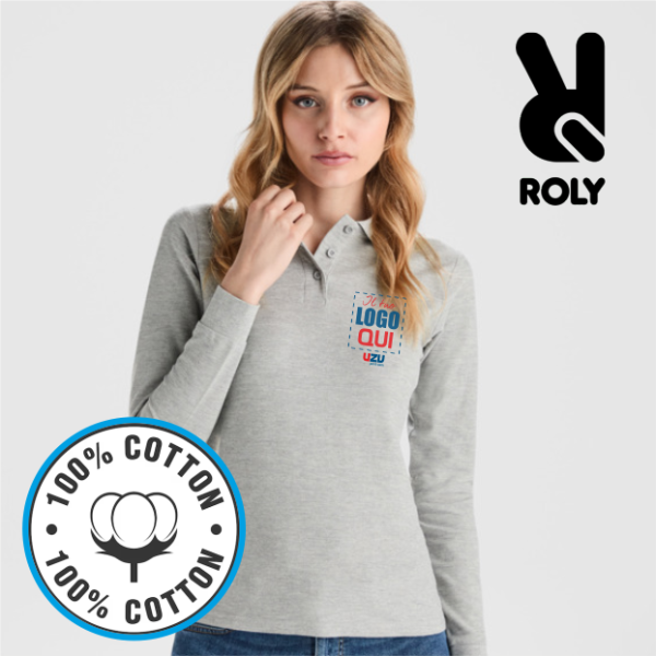 Polo ESTRELLA Roly M/L WOMAN | 100% cotone | 220gr