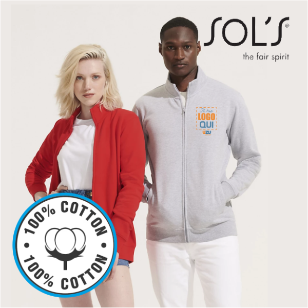 FELPA UNISEX SOL'S COOPER | 100% cot | 280 gr personalizzata con stampa o ricamo 