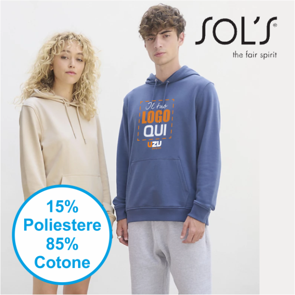 FELPA UNISEX SOL'S CONSTELLATION | 85% cot+15% pol | 300gr personalizzata con stampa o ricamo