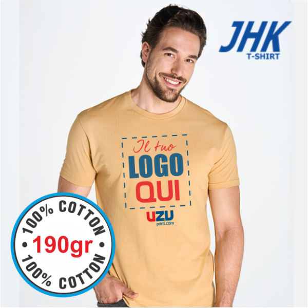 T-SHIRT UOMO JHK TSRA190 | 100% cotone | 190gr