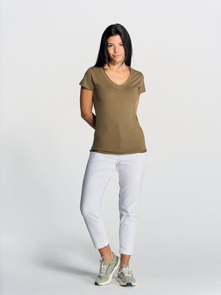 T-SHIRT DONNA MANICA CORTA COLLO A V URBAN SICILIA
