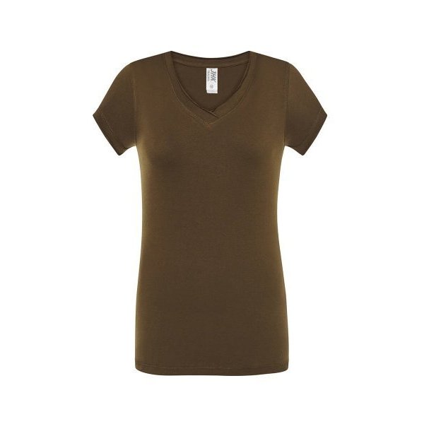 Immagine T-SHIRT DONNA COLLO A V URBAN SICILIA | : 100% COT | 140 gr personalizzata con stampa o ricamo