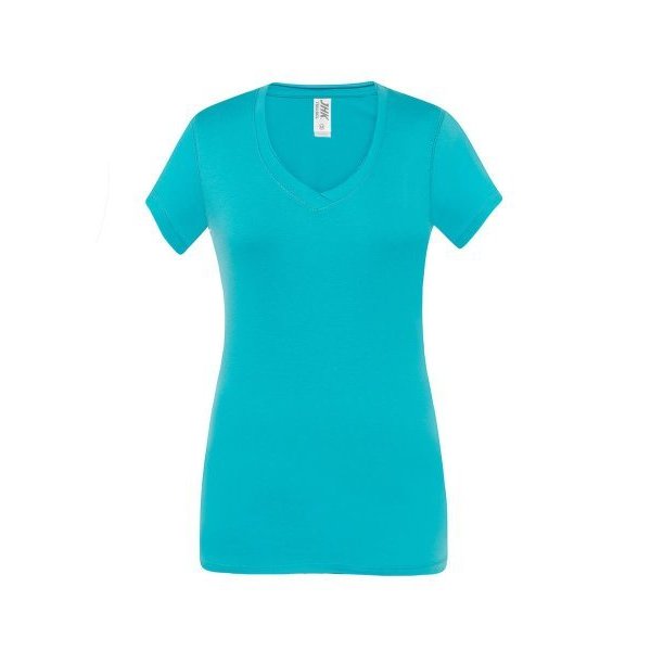 Immagine T-SHIRT DONNA COLLO A V URBAN SICILIA | : 100% COT | 140 gr personalizzata con stampa o ricamo