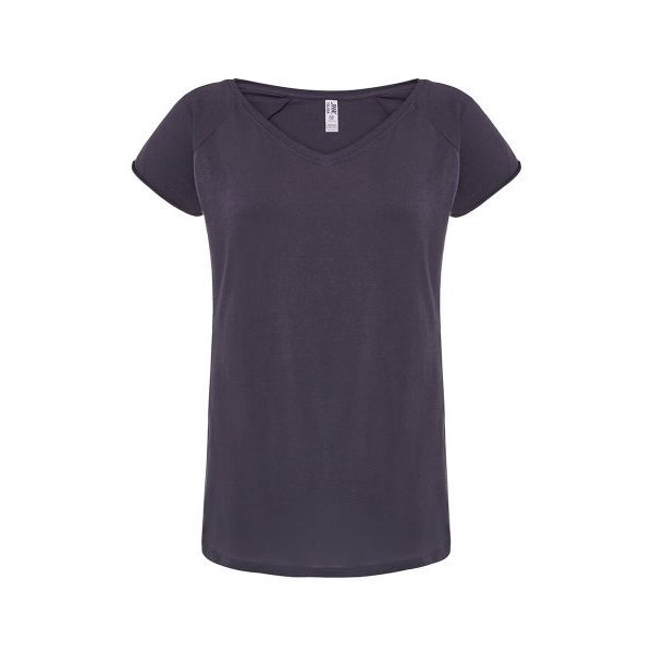 Immagine T-SHIRT DONNA COLLO A V URBAN SEA | 100% COT | 120 gr personalizzata con stampa o ricamo
