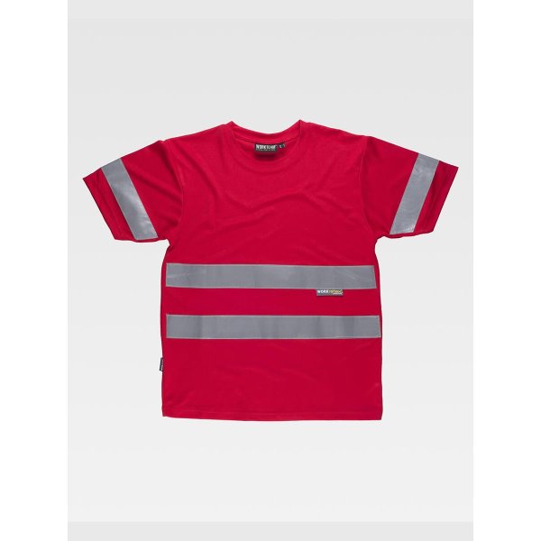 T-SHIRT MANICA CORTA BANDE RIFRANGENTI