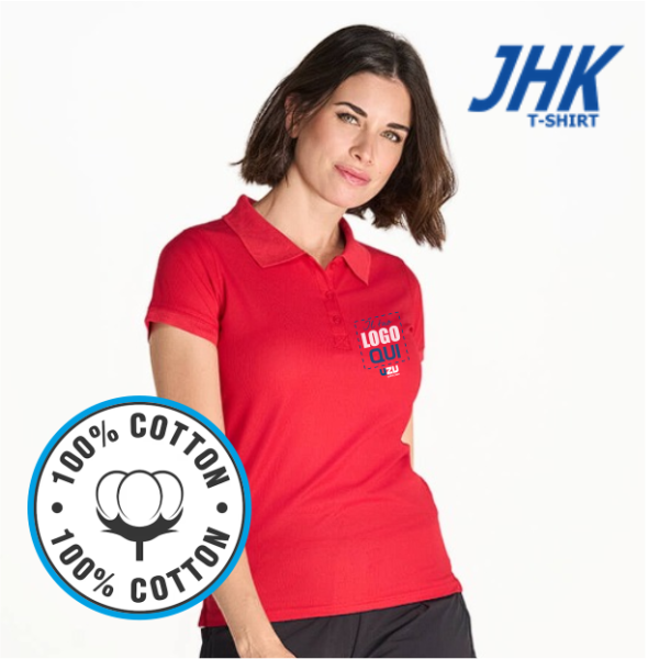 POLO DONNA SPORT JHK | 100% Poliestere | 160gr