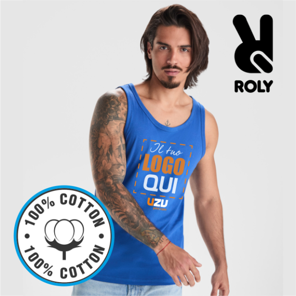 Canotta TEXAS Roly | 100% cotone | 155 g/m².