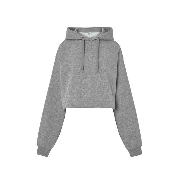 Immagine FELPA DONNA CAPPUCCIO REGULAR CROPPED JHK | 60% COT + 40% POL | 290 gr/m2 personalizzata con stampa o ricamo