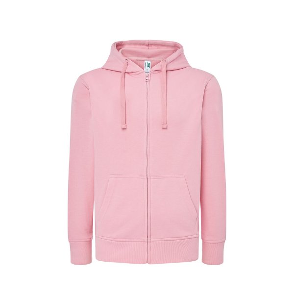 Immagine FELPA DONNA JHK CAPPUCCIO E ZIP LEGGERA FRENCH TERRY | 60% COT+40% POL | 240 gr/m2 personalizzata con stampa o ricamo 