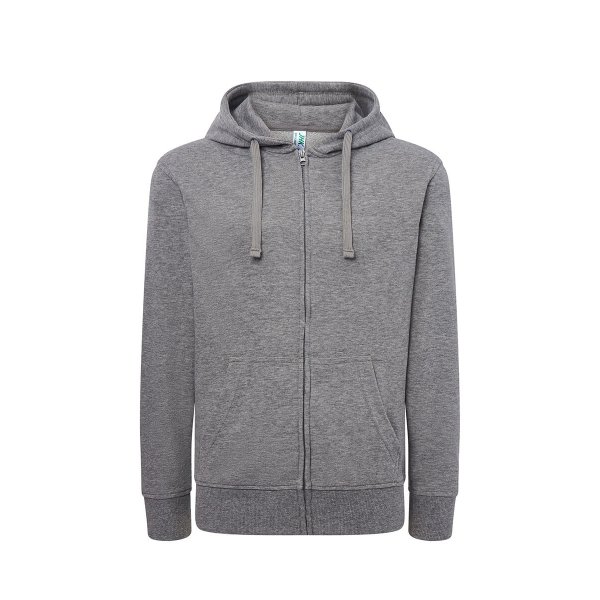 Immagine FELPA DONNA JHK CAPPUCCIO E ZIP LEGGERA FRENCH TERRY | 60% COT+40% POL | 240 gr/m2 personalizzata con stampa o ricamo 