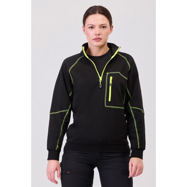 Immagine FELPA Workteam mezza zip | 65% POL+35% COT | 280 gr/m2 personalizzata con stampa o ricamo 