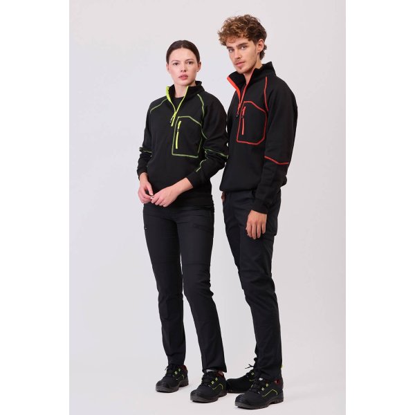 FELPA Workteam mezza zip | 65% POL+35% COT | 280 gr/m2 personalizzata con stampa o ricamo