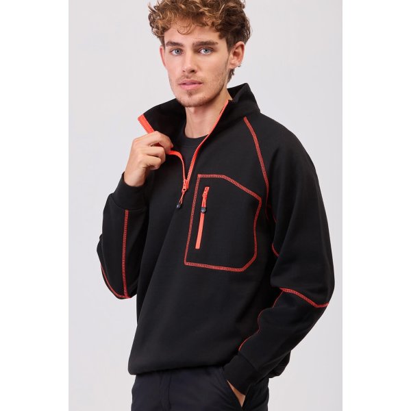 Immagine FELPA Workteam mezza zip | 65% POL+35% COT | 280 gr/m2 personalizzata con stampa o ricamo 