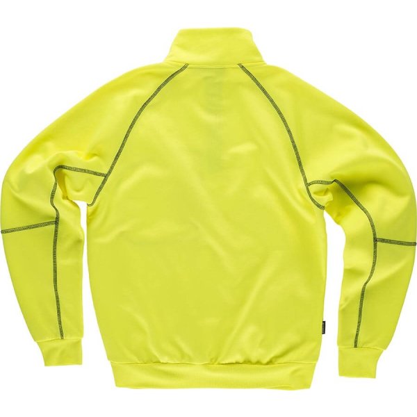 Immagine FELPA Workteam ALTA VISIBILITA Mezza Zip | 100% POL | 280 gr/m2 personalizzata con stampa o ricamo