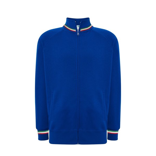 Immagine FELPA JHK UNISEX ZIP INTERA PREMIUM ITALIA | 65% POL+ 35% COT |290 gr/m2 personalizzata con stampa o ricamo