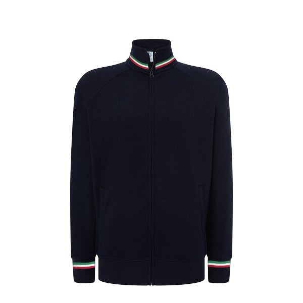 Immagine FELPA JHK UNISEX ZIP INTERA PREMIUM ITALIA | 65% POL+ 35% COT |290 gr/m2 personalizzata con stampa o ricamo
