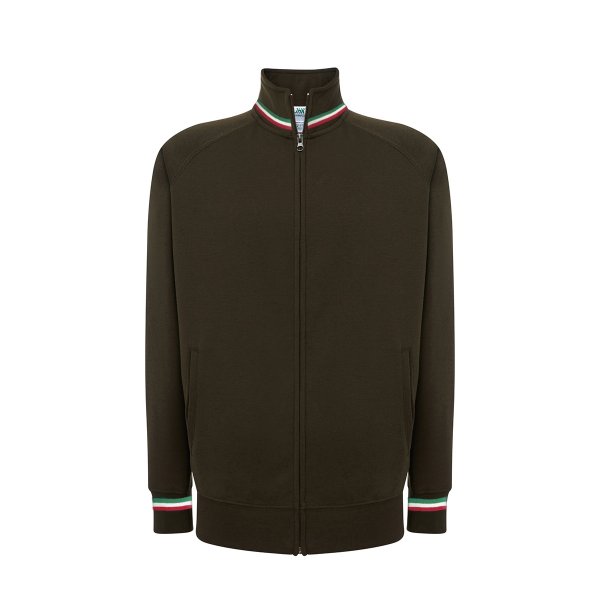 Immagine FELPA JHK UNISEX ZIP INTERA PREMIUM ITALIA | 65% POL+ 35% COT |290 gr/m2 personalizzata con stampa o ricamo