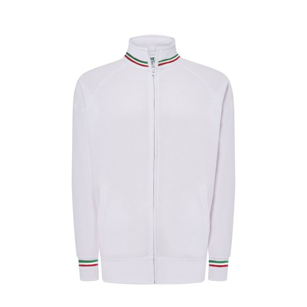 Immagine FELPA JHK UNISEX ZIP INTERA PREMIUM ITALIA | 65% POL+ 35% COT |290 gr/m2 personalizzata con stampa o ricamo