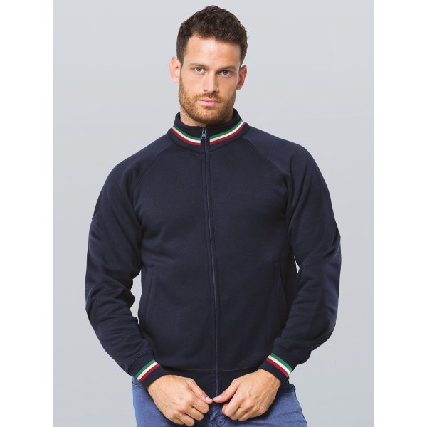 FELPA JHK UNISEX ZIP INTERA PREMIUM ITALIA | 65% POL+ 35% COT |290 gr/m2 personalizzata con stampa o ricamo