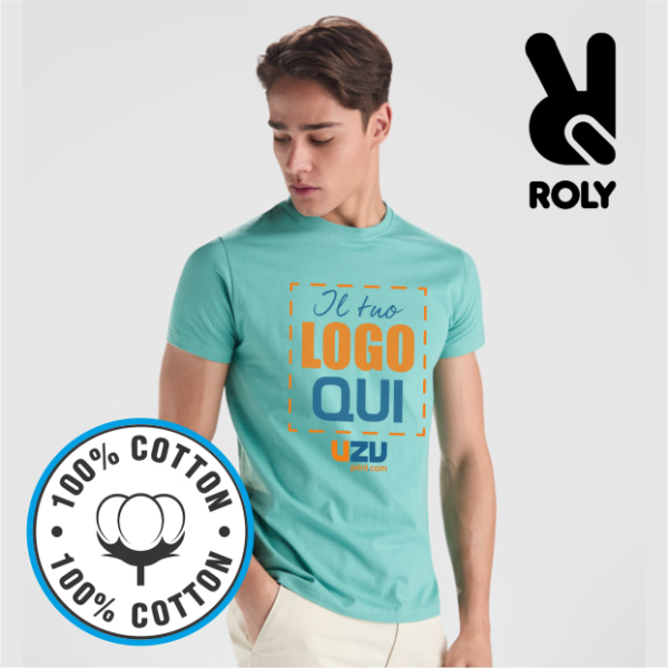 T-shirt tubolare STAFFORD Roly | 100% cot |190 g/m² personalizzata con stampa o ricamo