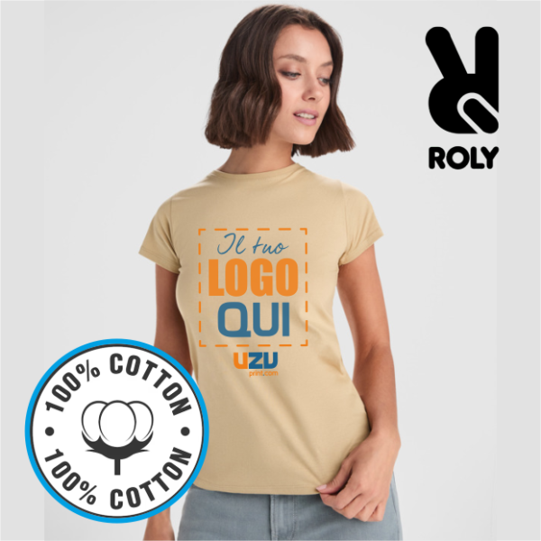 T-shirt aderente CAPRI Roly | 100% cot | 170 g/m² personalizzata con stampa o ricamo
