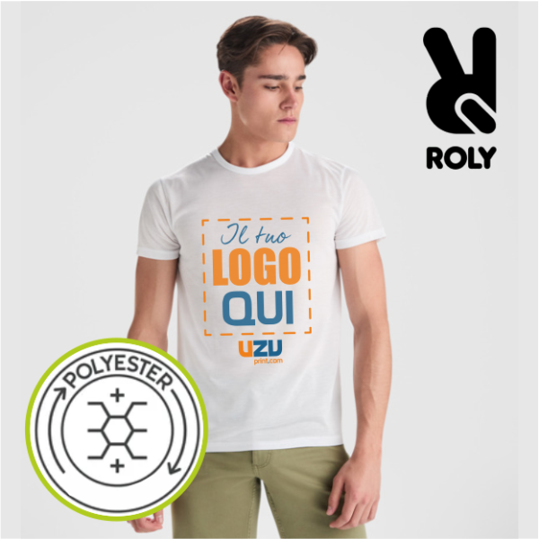 T-shirt SUBLIMA Roly |100% pol |150 g/m² personalizzata con stampa o ricamo