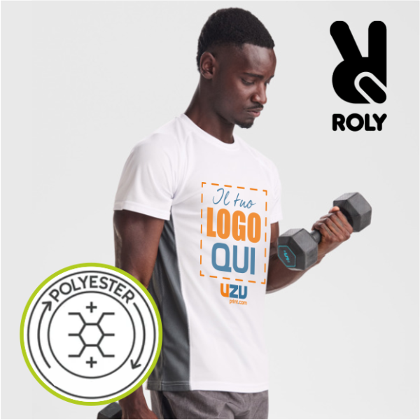 T-shirt SHANGHAI Roly | 100% pol | 140 g/m² personalizzata con stampa o ricamo