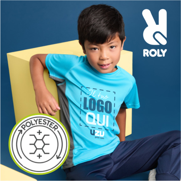 T-shirt SHANGHAI Roly Kids | 100% pol | 140 g/m² personalizzata con stampa o ricamo