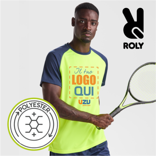 T-shirt INDIANAPOLIS Roly | 100% pol | 140 g/m² personalizzata con stampa o ricamo