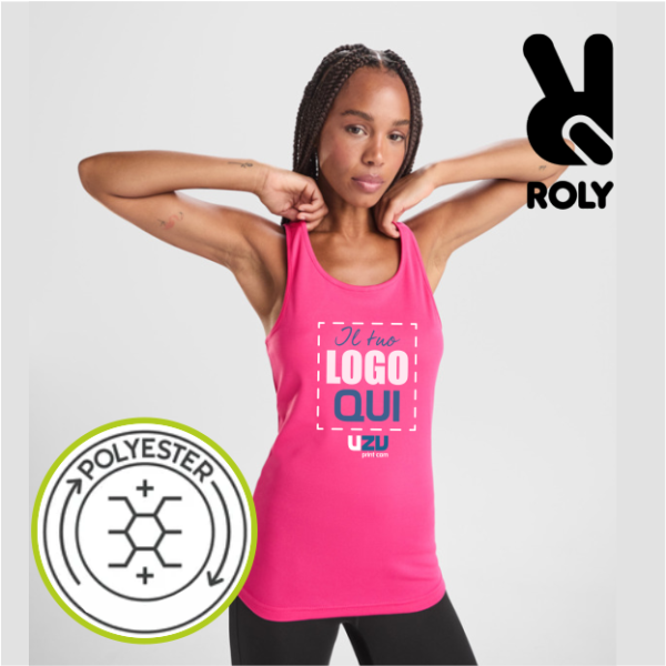 Canotta SHURA Roly | 100% pol | 140 g/m² personalizzata con stampa o ricamo