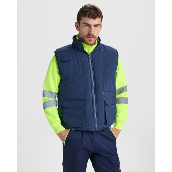 Gilet multitasche PERSEI Roly | 100% pol | 450 g/m² personalizzato con stampa o ricamo